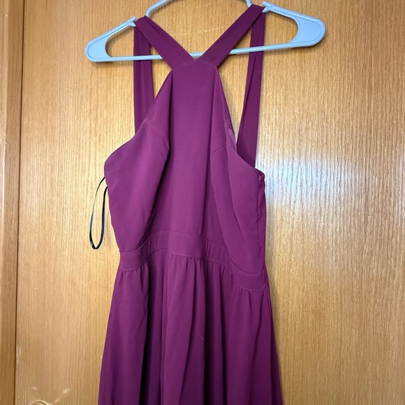 Lulu’s Elegant Burgundy Halter Maxi Dress - Picture 4 of 9